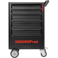 GEDOREred R21562005 Werkstattwagen befüllt schwarz 5 Schubladen von GEDOREred