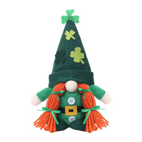 St. Patrick's Day Zwergpuppe, gesichtslose Puppe zum St. Patrick's Day, Tomte Schwedisch, Ältere Grüne, handgefertigt, gefüllte Zwerge des St. Patrick's Days, niedliche skandinavische Puppe ohne von GEDOX