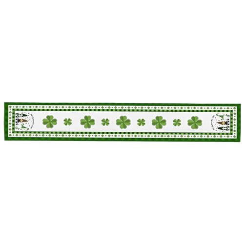 Tischschild für St. Patrick's Day, Tischläufer mit Kleeblatt aus Spitze, Tischläufer mit irischem Kleeblatt, Frühlingsdekoration mit Kleeblatt, Tischdekorationen mit TR von GEDOX