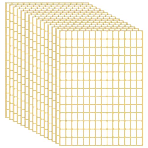 GEEHUA 2160 pcs 9x13mm Etiketten Selbstklebend, Klebeetiketten Zum Beschriften Aufkleber Beschriftungsetiketten Aufkleber Zum Beschriften Preisschilder Etiketten Aktenordner Etiketten (15 Blatt) von GEEHUA