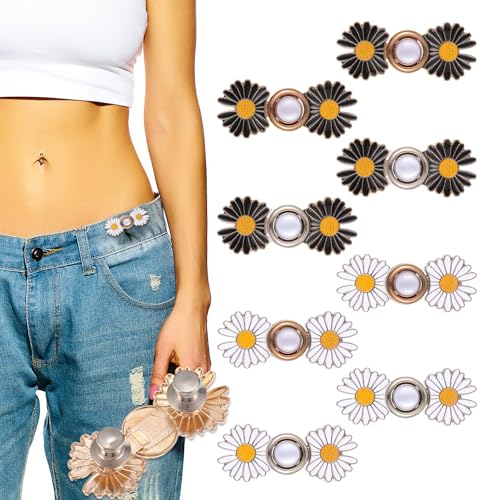 GEEHUA 8 Satz Hosenbund Enger Machen, Hose Enger Machen Clip Hosenknopf Zum Enger Machen Hosen Taillenspanner Verstellbare Taille Hosenclips für Jeans von GEEHUA