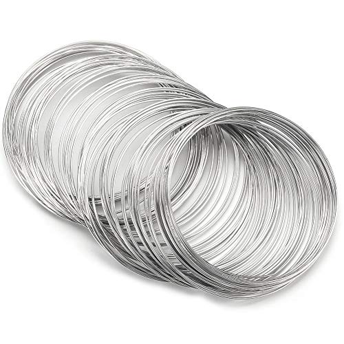 100 Loops Memory Wire, Drahtarmband Memory Wire 55 Mm Durchmesser Memory Wire Armband 100 Stück Loops Memory Wire DIY Schmuck Armband Herstellung Zubehör von GEERYZHE