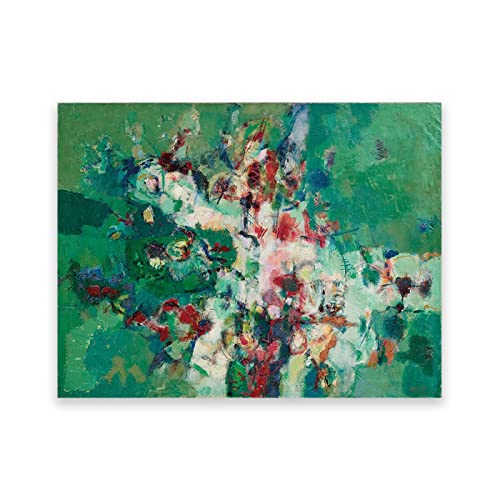 GEILEX abstrakte Wandkunst. Renato Birolli Berühmte Gemälde auf Leinwand. Berühmte abstrakte Drucke.Bilder zur Dekoration des Wohnzimmers(Verde) 70x100cm(27.6x39.4in) Rahmenlos von GEILEX