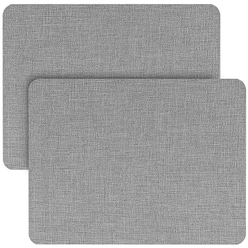 GELAISI Leinenstoff Selbstklebender Grau, Flicken Selbstklebend Stoff 20x28cm-2er, Leinen Stoff Patch Selbstklebend für Sofas, Autositze, Bürostuhl, Reparieren Sie Löcher, Risse, Verbrennungen von GELAISI