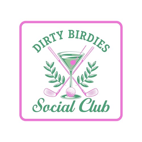 Dirty Birdies Social Club Patch 7,6 cm, Geschenke für Golfer, lustiger Golfschläger, zum Aufbügeln oder Aufnähen, Stickerei, Stoffapplikation für Trucker, Hüte, Kleidung, Rucksack, DIY-Zubehör, von GELATUDU