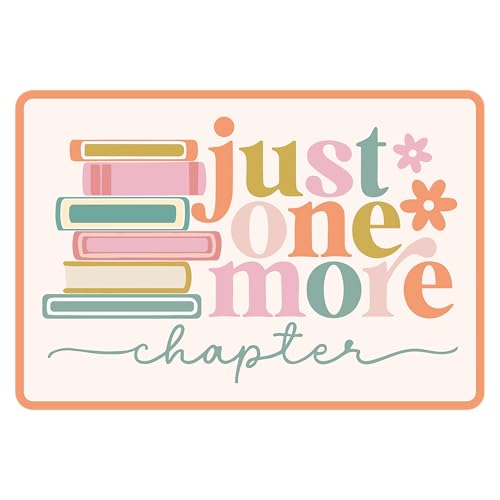 Just One More Chapter Patch 7,6 cm Buchliebhaber Leser Geschenke Lesen Buchish Bügeln/Aufnähen Stickerei Stoff Applikation Patches für Trucker Hüte Kleidung Rucksack DIY Zubehör Freunde Mutter von GELATUDU