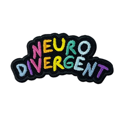 Neurodivergent Patch, 7,6 cm, zum Aufbügeln/Aufnähen, bestickter Aufnäher für Kleidung, Rucksäcke, Hüte, Autismus, bestickter Aufnäher, Neurodiversität, DIY-Zubehör von GELATUDU