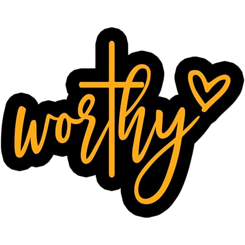 Worthy Patch 7,6 cm Herz niedlich positive Motivation Meme Lustig Aufbügeln/Aufnähen Stickerei Stoff Applikation Patches für Trucker Hüte Kleidung Rucksack DIY Zubehör Kollegen Freunde Mutter von GELATUDU