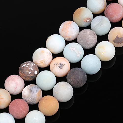 10mm runden natural Edelstein Frostmischfarbe Amazonit Perlen Strang 15 Zoll von GEM-INSIDE CREATE YOUR OWN FASHION