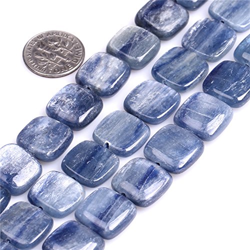 14mm Quadratisch Blau Kyanite Edelstein Perlen Strang 15 Zoll, Schmuckherstellung Perlen von GEM-INSIDE CREATE YOUR OWN FASHION