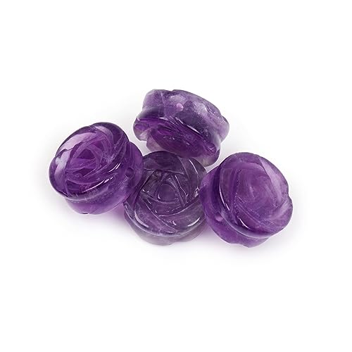 GEM-INSIDE, 12 Stück, handgeschnitzt, doppelseitig, 14 mm, Rosenblüte, natürlicher Stein, Amethyst, Quarz, Edelstein, Halbedelstein, Perlen für Schmuckherstellung GEM-INSIDE, 12 Stück, handgeschnitzt, doppelseitig, 14 mm, Rosenblüte, natürlicher Stein, Amethyst, Quarz, Edelstein, Halbedelstein, Perlen für Schmuckherstellung von GEM-INSIDE CREATE YOUR OWN FASHION