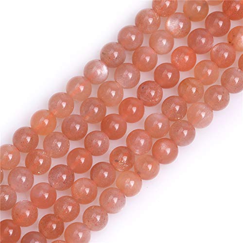 GEM-Inside 4 mm AA Grade Orange Mondstein Runde Edelsteine Halbedelsteine lose Perlen für Schmuckherstellung, 38,1 cm von GEM-INSIDE CREATE YOUR OWN FASHION