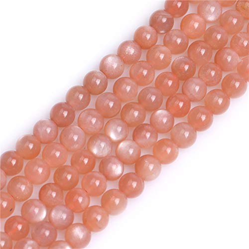 GEM-Inside 6 mm AA Grade Orange Mondstein Runde Edelsteine Halbedelsteine lose Perlen für Schmuckherstellung, 38,1 cm von GEM-INSIDE CREATE YOUR OWN FASHION