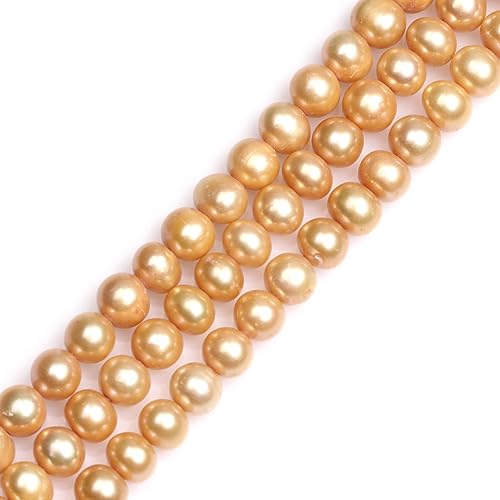 GEM-Inside 8 mm orangefarbene echte echte Perlen, fast runde Süßwasser-Zuchtperlen für Armbänder, Halsketten, Bastelarbeiten, Perlenstränge, 38,1 cm GEM-Inside 8 mm orangefarbene echte echte Perlen, fast runde Süßwasser-Zuchtperlen für Armbänder, Halsketten, Bastelarbeiten, Perlenstränge, 38,1 cm von GEM-INSIDE CREATE YOUR OWN FASHION