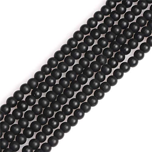 SHG store 4mm runde Edelstein Brasilien Balck Achat Perlen Strang 15 Zoll Schmuckherstellung Perlen von GEM-INSIDE CREATE YOUR OWN FASHION