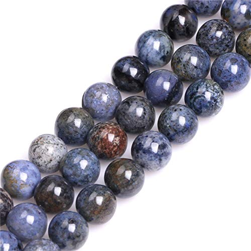 Sweet & Happy Girl's Gemstone Beads Strand Natürliche 4 mm runde Edelsteine aus Dumoriterit für Schmuckherstellung, 38 cm, 12mm Blue, 12 mm von GEM-INSIDE CREATE YOUR OWN FASHION