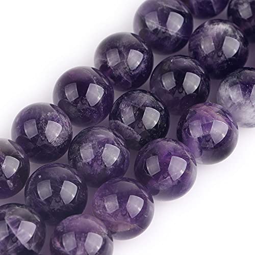 Sweet & Happy Girl's Store Runde Edelsteine Amethyst Perlen Strang 38,1 cm Schmuckherstellung, Amethyst, 12mm Amethyst Beads von GEM-INSIDE CREATE YOUR OWN FASHION