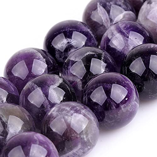 Sweet & Happy Girl's Store Runde Edelsteine Amethyst Perlen Strang 38,1 cm Schmuckherstellung, Amethyst, 16mm Amethyst Beads von GEM-INSIDE CREATE YOUR OWN FASHION