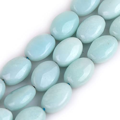 Sweet & Happy Girl's store 10x14mm Oval Amazonite Edelstein Perlen Strang 15 Zoll Schmuckherstellung Perlen von GEM-INSIDE CREATE YOUR OWN FASHION