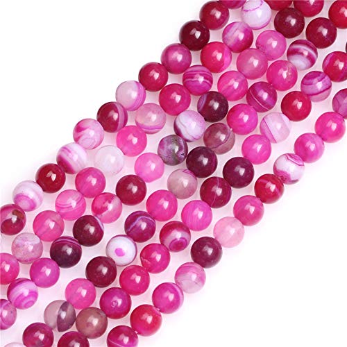 Sweet & Happy Girl's store6mm Edelstein Banded Plum Achat Perlen Strang 15 Zoll Schmuckherstellung Perlen von GEM-INSIDE CREATE YOUR OWN FASHION