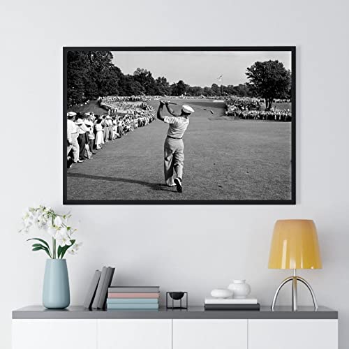 Ben Hogan Famous Golf Shot Retro Poster Bild auf Leinwand XXL Wall Art Leinwand Gemälde Schlafzimmer Wohnzimmer Dekoration 80x120cm Rahmenlos von GEMMII