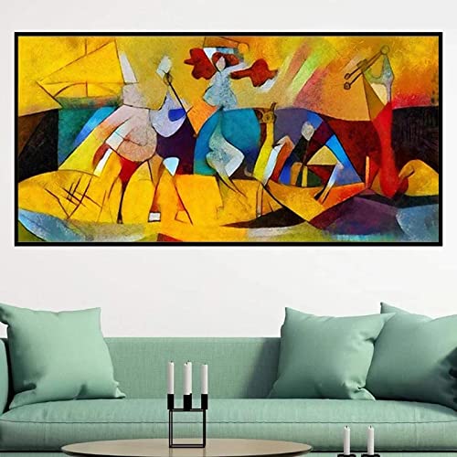 Picasso Leinwanddruck Bilder XXL,Berühmte Malerei Abstrakte Poster und Drucke Leinwand Malerei Druck Wandkunst Wohnzimmer Wohnkultur 45x90cm Rahmenlos von GEMMII