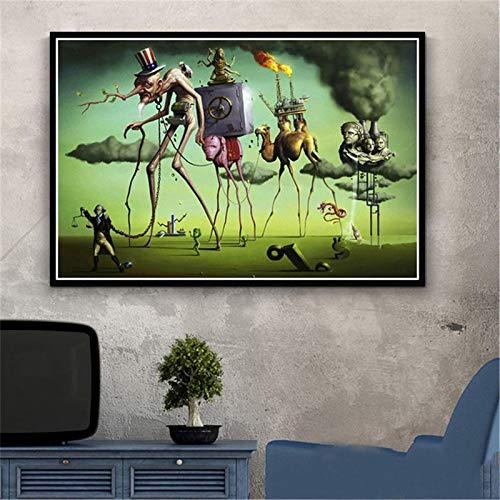 GEMMII Salvador Dali Surrealismus Wandbild Druck auf Leinwand XXL Retro Quadro Poster und Druck für Wohnzimmer Home Wall Decor 30x50cm Rahmenlos von GEMMII