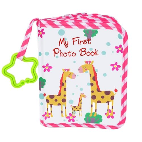 Baby-Fotoalbum, Erinnerungsalbum für das erste Jahr der Familie der Giraffe, Cartoon, aus weichem Stoff, Geschenkset zur Fotosammlung für Familiengedächtnis, Geschenke für Babypartys von GENERIC