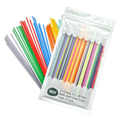 Doodler Kugelschreiberminen, Nachfüllpackungen für Kugelschreiber, 32 Farben | Farbstift-Filament in leuchtenden Farben, 160 x, Nachfüllungen für Styl von GENERIC