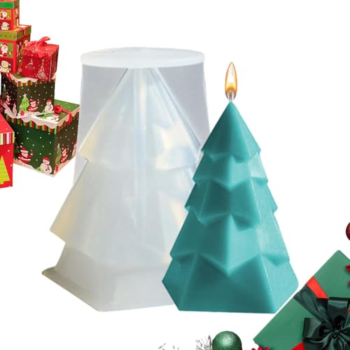 Weihnachtskerzenformen, 3D Weihnachtsbaum Silikonformen Epoxidharz Gießform für Weihnachtskerzenherstellung, handgemachte Charm für Aro-Kerzen von GENERIC