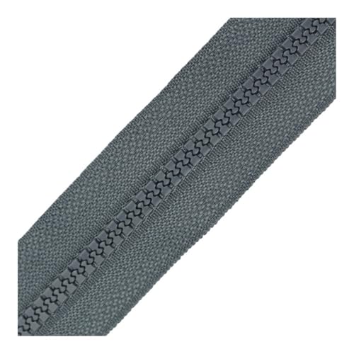 GENODA 3 x 40-120 cm Harz-Spiralreißverschlüsse für Schneiderarbeiten, Nähen, Handwerk, Nylon-Reißverschlüsse, Großpackung, 24 Farben, für Mäntel, Kleidung, DIY (dunkelgrau, 50 cm) von GENODA