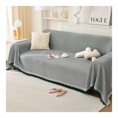 GENODA Sofa-Handtuch mit vollständiger Abdeckung, cremefarben, Baumwollgarn, Kissenbezug für alle Jahreszeiten, universell, All Inclusive (15,2 cm x 610 cm) von GENODA