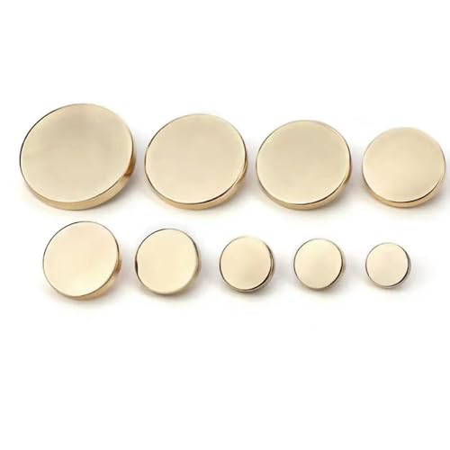 GENPICONG 10pcs Sewing Material Sewing Accessories Buttons for Coat Women's Clothing Shirt Buttons Gold Black Metal Buttons for Clothing von GENPICONG