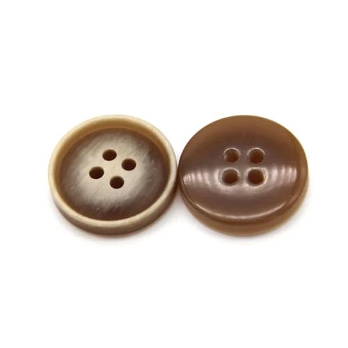 GENPICONG 15mm 20mm Beige Resin Suit Coat Buttons for Clothing Jeans Pants Decorative Handmade DIY Crafts Sewing Accessories von GENPICONG