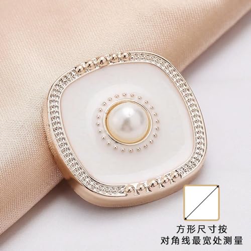 GENPICONG 18/21/25mm Flower Pearl Gold Plastic Shank Buttons for Women Garment Jacket Sweater Handmade Sewing Accessories Scrapbooking von GENPICONG