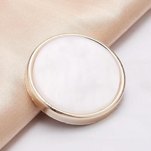 GENPICONG 18/21/25mm Flower Pearl Gold Plastic Shank Buttons for Women Garment Jacket Sweater Handmade Sewing Accessories Scrapbooking von GENPICONG