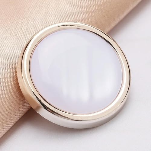 GENPICONG 18/21/25mm Flower Pearl Gold Plastic Shank Buttons for Women Garment Jacket Sweater Handmade Sewing Accessories Scrapbooking von GENPICONG