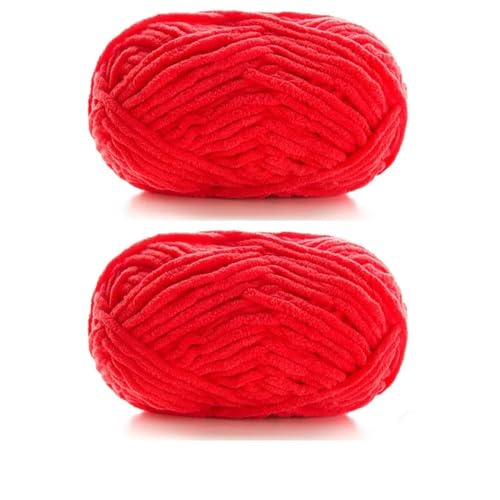 GENPICONG 2 stücke * 50g Dicke Samt Garn Handgemachte DIY Stricken Garn Wolle Linie Schal Hut Weiche Chenille Garn Stricken WOL von GENPICONG