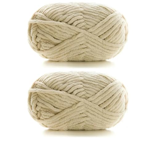 GENPICONG 2 stücke * 50g Dicke Samt Garn Handgemachte DIY Stricken Garn Wolle Linie Schal Hut Weiche Chenille Garn Stricken WOL von GENPICONG