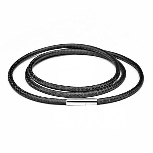 GENPICONG 3 Stück 1–3 mm Lederband, Wachsseil, Kette, Edelstahl-Rohrverschluss für DIY-Anhänger, Halsketten, Schmuckherstellung, Erkenntnisse, Cordon Collier von GENPICONG