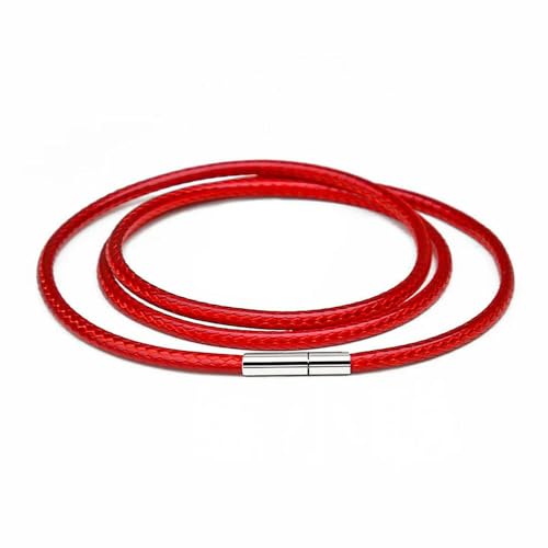 GENPICONG 3 Stück 1–3 mm Lederband, Wachsseil, Kette, Edelstahl-Rohrverschluss für DIY-Anhänger, Halsketten, Schmuckherstellung, Erkenntnisse, Cordon Collier von GENPICONG