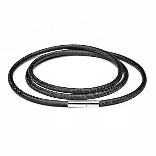 GENPICONG 3 Stück 1–3 mm Lederband, Wachsseil, Kette, Edelstahl-Rohrverschluss für DIY-Anhänger, Halsketten, Schmuckherstellung, Erkenntnisse, Cordon Collier von GENPICONG