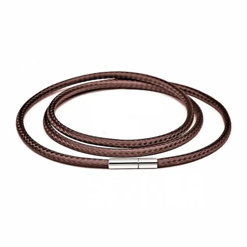 GENPICONG 3 Stück 1–3 mm Lederband, Wachsseil, Kette, Edelstahl-Rohrverschluss für DIY-Anhänger, Halsketten, Schmuckherstellung, Erkenntnisse, Cordon Collier von GENPICONG