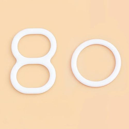 GENPICONG 50Sets 6–15 mm Metall-BH-O-Ring-Schnalle Bikini-Einsteller Schiebeverschluss Unterwäschegurt Verbindungshaken Dessous Nähzubehör von GENPICONG