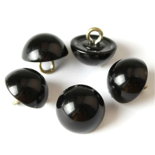 GENPICONG 9,5–12 mm handgenähte Perlen-Cabochon-Metallknöpfe im Vintage-Stil für handgefertigte DIY-Bekleidung, Kleidung, Nähen, Kleiderschnalle von GENPICONG