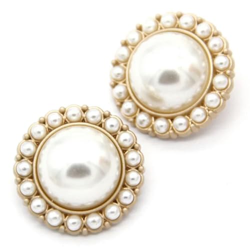 GENPICONG Faux Pearl Gold Metal Women Coat Buttons for Clothing Vintage Sweater Decorative Buttons Quality Sewing Accessories von GENPICONG