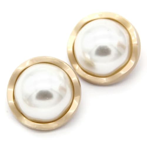 GENPICONG Faux Pearl Gold Metal Women Coat Buttons for Clothing Vintage Sweater Decorative Buttons Quality Sewing Accessories von GENPICONG