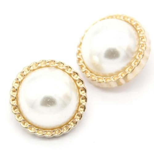 GENPICONG Faux Pearl Gold Metal Women Coat Buttons for Clothing Vintage Sweater Decorative Buttons Quality Sewing Accessories von GENPICONG