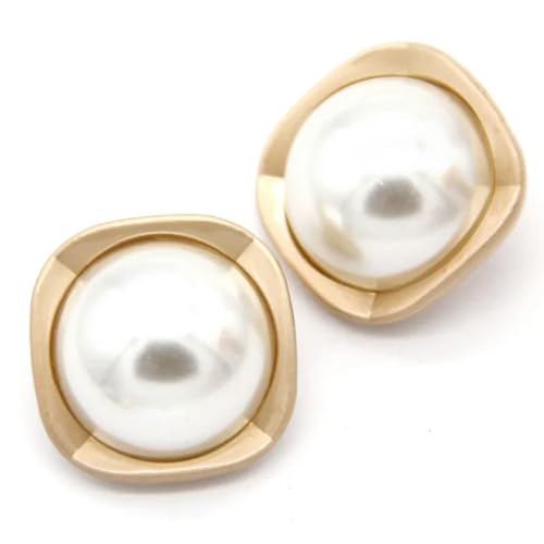 GENPICONG Faux Pearl Gold Metal Women Coat Buttons for Clothing Vintage Sweater Decorative Buttons Quality Sewing Accessories von GENPICONG