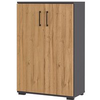 GERMANIA Aktenschrank Profi 3.0, 4247-564 grafit, grandson-eiche 2 Fachböden 80,0 x 40,0 x 123,0 cm von Germania